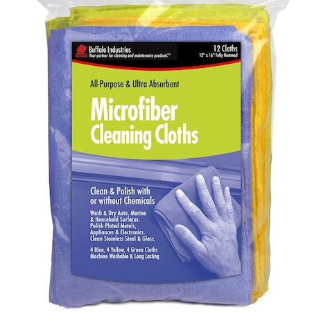 Buffalo Industries 12-Pk Microfiber Cleaning Cloth 65003